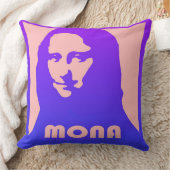 モナリサアポップ・アートのートデザイン クッション (ブランケット)