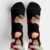 モナリササンタハットクリスマス ソックス (上部)