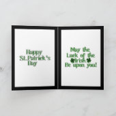 モナリサセントパトリックの日クローバー カード (内部)