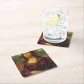 モナリサレタスファインアートビーガンスポホフ スクエアペーパーコースター (インサイチュ)