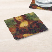 モナリサレタスファインアートビーガンスポホフ スクエアペーパーコースター (アングル)