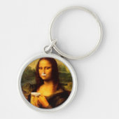 モナリサ飲みビアビール愛好家 キーホルダー (正面)
