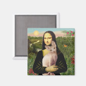 モナリサ – Cream Sphynx cat マグネット (正面/裏面)