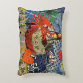 モナリザおもしろい〔占星術の〕十二宮図 お洒落 アクセントクッション (正面(垂直))