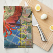 モナリザおもしろい〔占星術の〕十二宮図 お洒落 キッチンタオル (四つ折り)