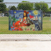 モナリザおもしろい〔占星術の〕十二宮図 お洒落 横断幕 (インサイチュ)