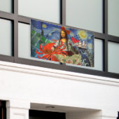 モナリザおもしろい〔占星術の〕十二宮図 お洒落 横断幕 (ビルの外側)