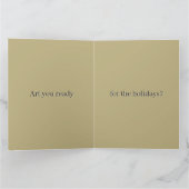 モナリザがサンタの帽子を被っている - 面白い名言 カード (内部)