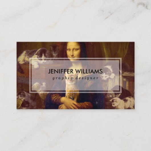 モナリザとその猫 名刺 (正面)