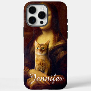 モナリザとその猫 iPhone 16 PRO MAXケース