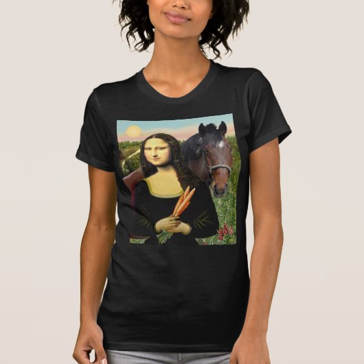 モナリザとクォーターホース Tシャツ (正面)