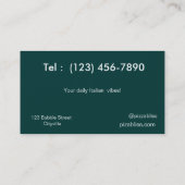 モナリザとピザ 名刺 (裏面)