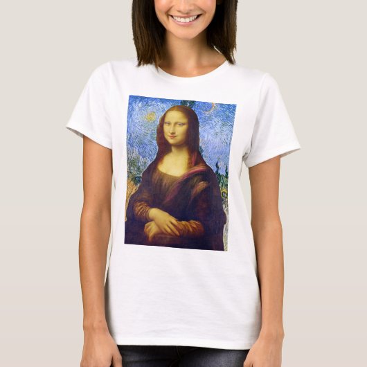 モナリザとヴァンゴッホ Tシャツ (正面)