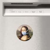 モナリザと仮面ダヴィンチが芸術をスプーフィング マグネット (インサイチュ (食洗機))