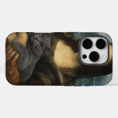 モナリザと優雅な灰色の猫 Case-Mate iPhoneケース (裏面 (横))
