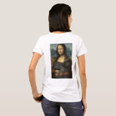 モナリザと優雅な灰色の猫 Tシャツ (裏面フル)