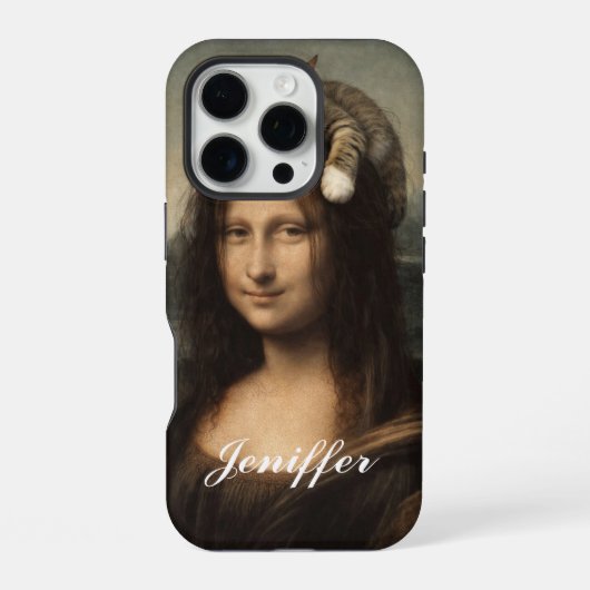 モナリザと眠る猫 iPhoneケース (裏面)