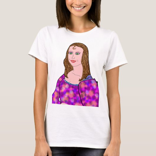 モナリザのキャラクター画像 Tシャツ (正面)