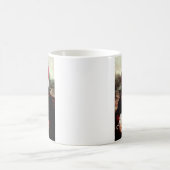 モナリザのクリスマスサンタハット コーヒーマグカップ (中央)