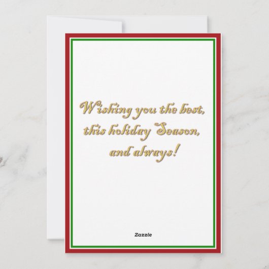 モナリザのクリスマスサンタハット シーズンカード (裏面)