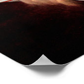 モナリザのクリスマスサンタハット ポスター (角)