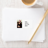 モナリザのクリスマスサンタハット ラベル (インサイチュ)