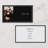 モナリザのクリスマスサンタハット 名刺 (正面/裏面)