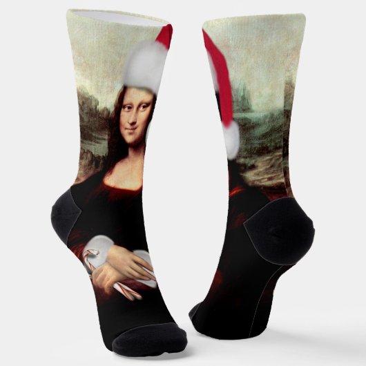 モナリザのクリスマス ソックス (傾斜あり)