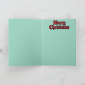 モナリザのステンドグラスのクリスマス カード (内部)