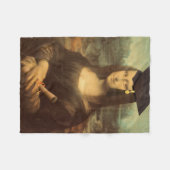 モナリザの卒業の日 フリースブランケット (正面(横))