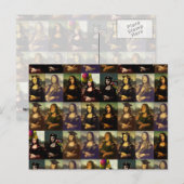 モナリザの多くの顔 ポストカード (正面/裏面)