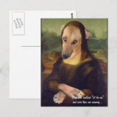 モナリザの犬の面白画像 ポストカード (正面/裏面)