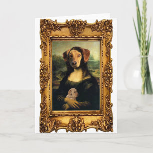 モナリザの犬 – Golda Lisa – 有名なポートレート カード