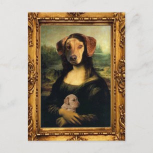 モナリザの犬 – Golda Lisa – 有名なポートレート ポストカード