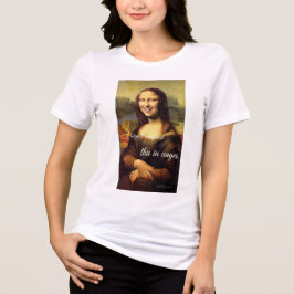 モナリザの笑顔パロディTシャツ 面白いクラシックアート トライブレンドTシャツ