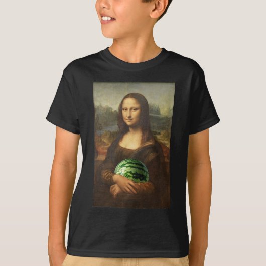 モナリザはスイカが大好き Tシャツ (正面)