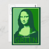 モナリザは緑 ポストカード (正面/裏面)