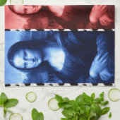 モナリザアニマルプリントの原色 キッチンタオル (折り畳み)