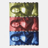 モナリザアニマルプリントの原色 キッチンタオル (縦)