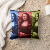 モナリザアニマルプリントの原色 クッション (ブランケット)