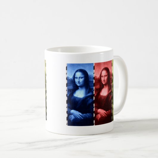 モナリザアニマルプリントの原色 コーヒーマグカップ (正面右)