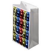 モナリザアニマルプリントの原色 スモールペーパーバッグ (正面アングル)