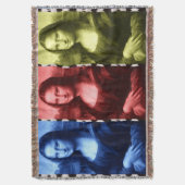 モナリザアニマルプリントの原色 スローブランケット (正面縦)