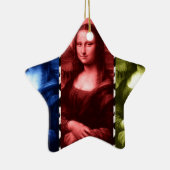 モナリザアニマルプリントの原色 セラミックオーナメント (右)