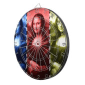 モナリザアニマルプリントの原色 ダーツボード (正面右)