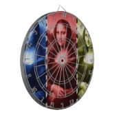 モナリザアニマルプリントの原色 ダーツボード (正面左)