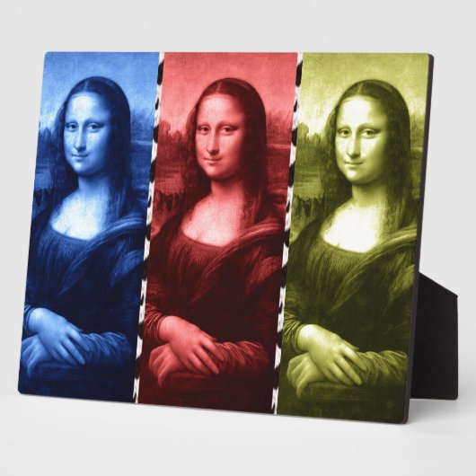 モナリザアニマルプリントの原色 フォトプラーク (側面)