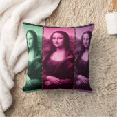モナリザアニマルプリントグリーンピンクパープル クッション (ブランケット)