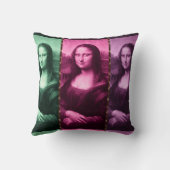 モナリザアニマルプリントグリーンピンクパープル クッション (裏面)