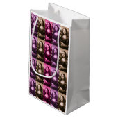 モナリザアニマルプリントパープルピンクチョコレート スモールペーパーバッグ (裏面アングル)